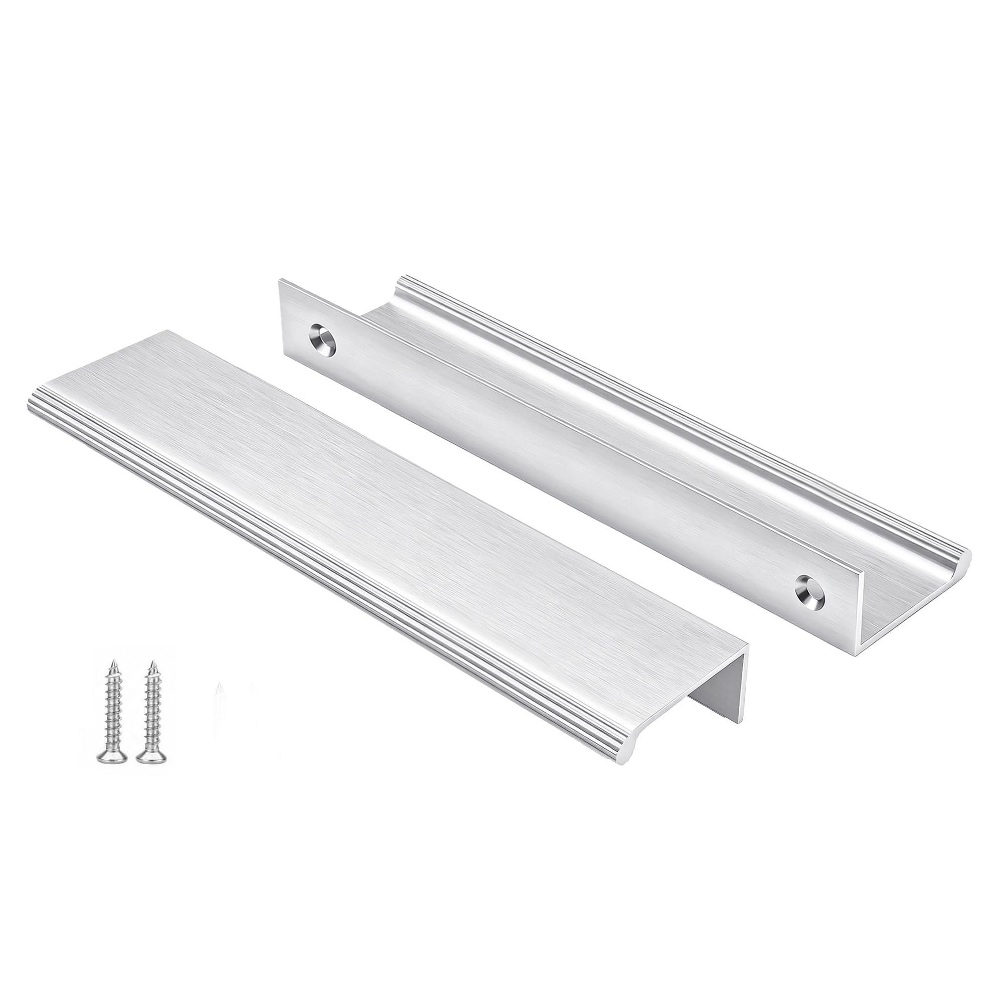 Peaha 10 Pack 5-1/16" Brushed Nickel Cabinet Pulls Finger Pulls
