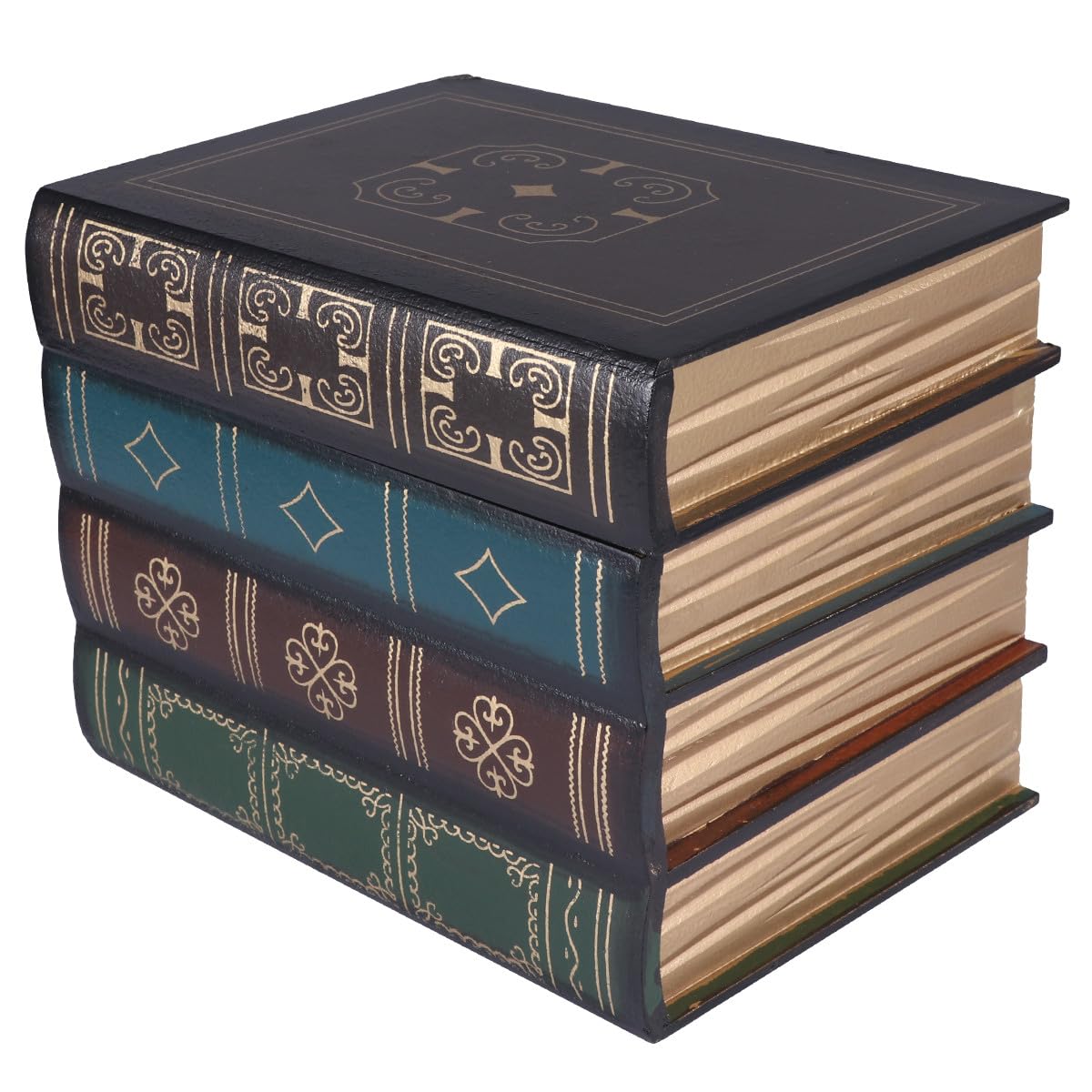 Boîte de rangement décorative de livre en MDF rétro pour étagère de salon