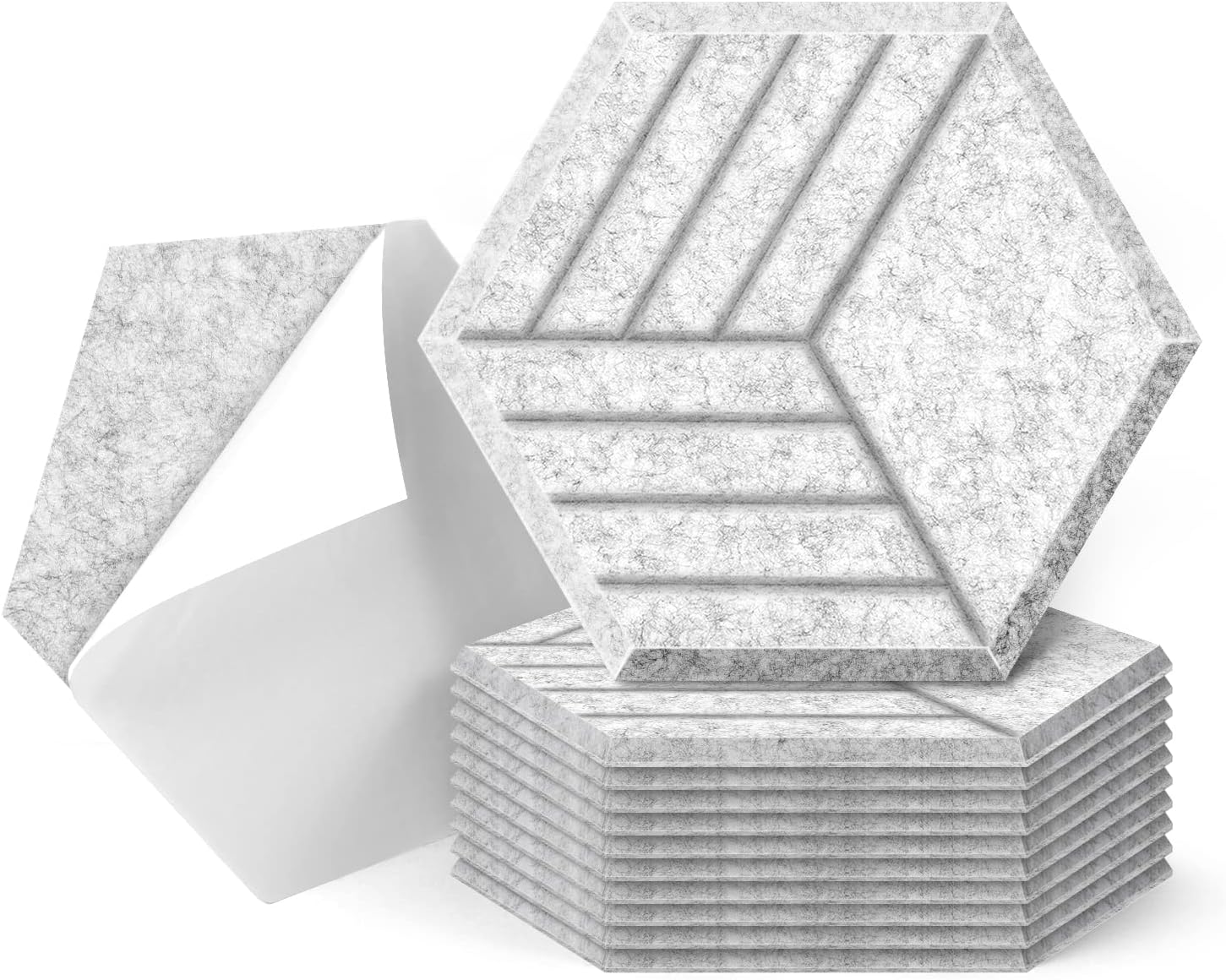 Art3dwallpanels Self Adhesive 12 Pack Acoustic Panels, 14