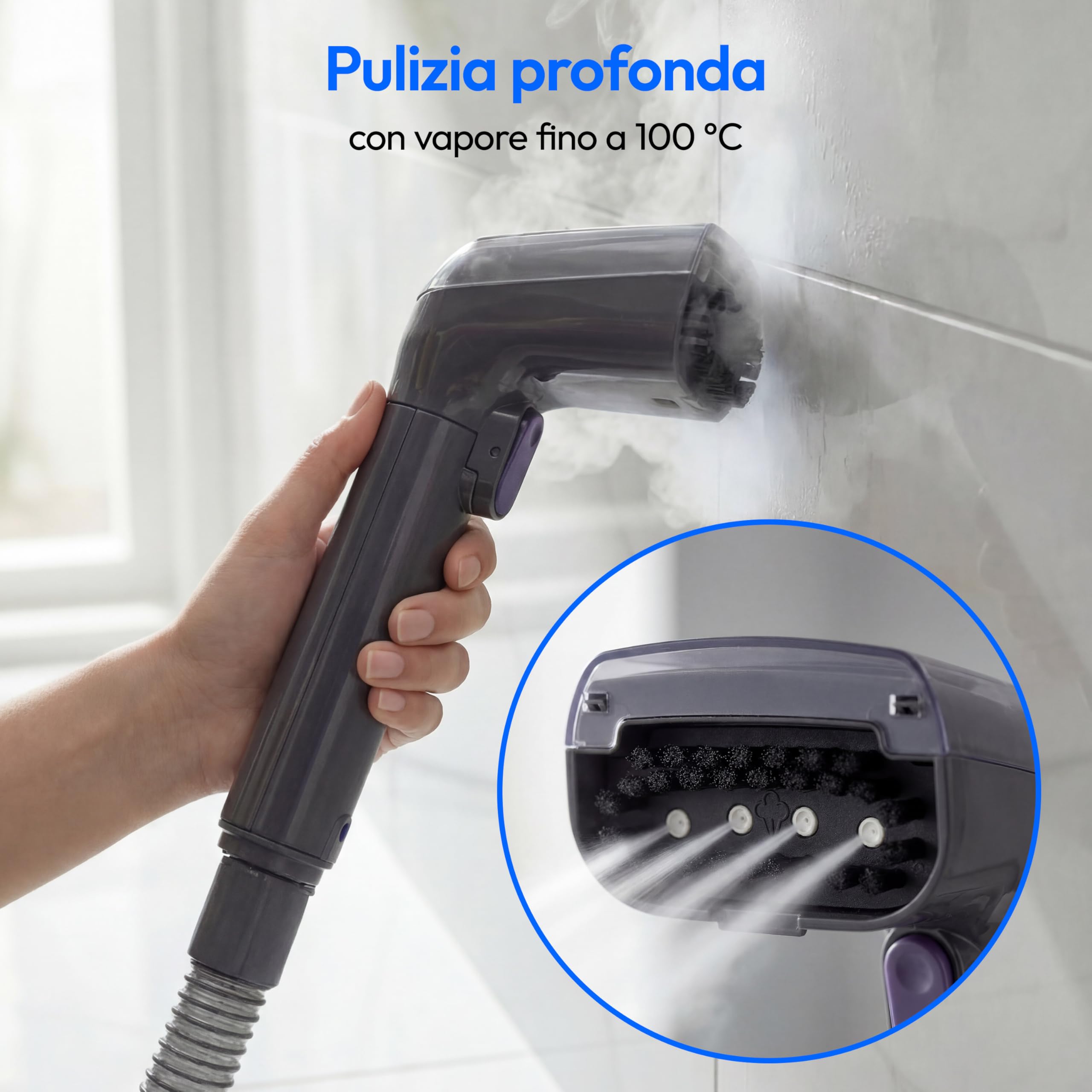 MEDION X10 UC Pulitore per tappezzeria lava aspiraliquidi (Aspiratore a umido per tappezzeria, tappeti e sedili auto, acqua fredda, acqua calda, vapore, serbatoio acqua pulita e sporca, MD100123)