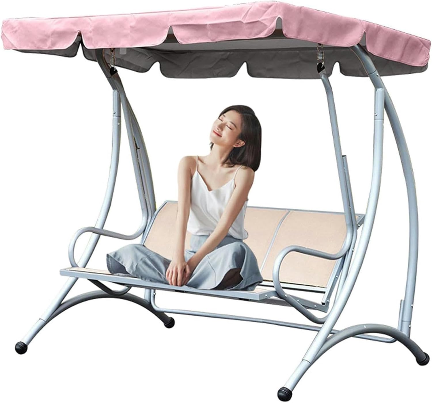 FLTRGO Swing Canopy Replacement,Waterproof Porch Swing Canopy Replacement | Outdoor Garden Swing Seat Sun Shade Cover | Durable Patio Hammock Canopy Awning(Canopy Only)