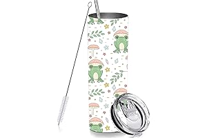 Froggy Companion: The Delightful Frog Skinny Tumbler for Refreshment