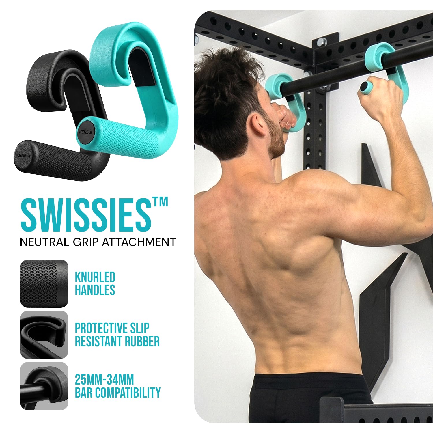Amazon | KENSUI Swissies ニュートラルグリップハンドル、プルアップ
