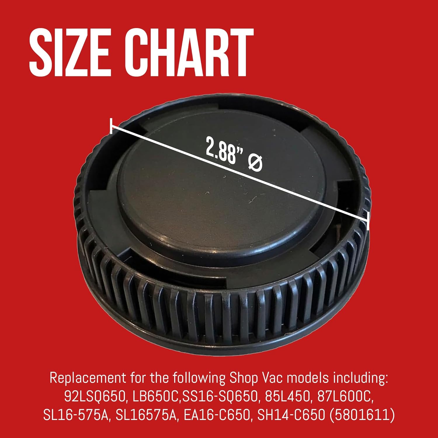 MP Maresh Products Drain Cap Compatible with Shop Vac Wet/Dry Vacuum Cleaner - Replacement Drain Cap for Wet and Dry Vacuum - Durable 2-3/4" Tank Drains Part Number 7446800-1 Pack