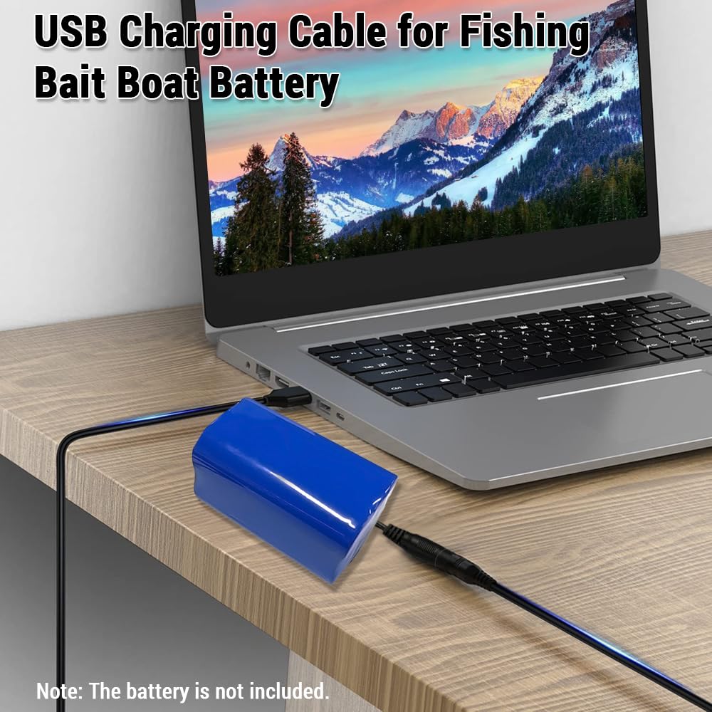 Batterieladekabel für Angelköder-Wurfboot, 3,3 Fuß USB-Ladekabel-Ersatz