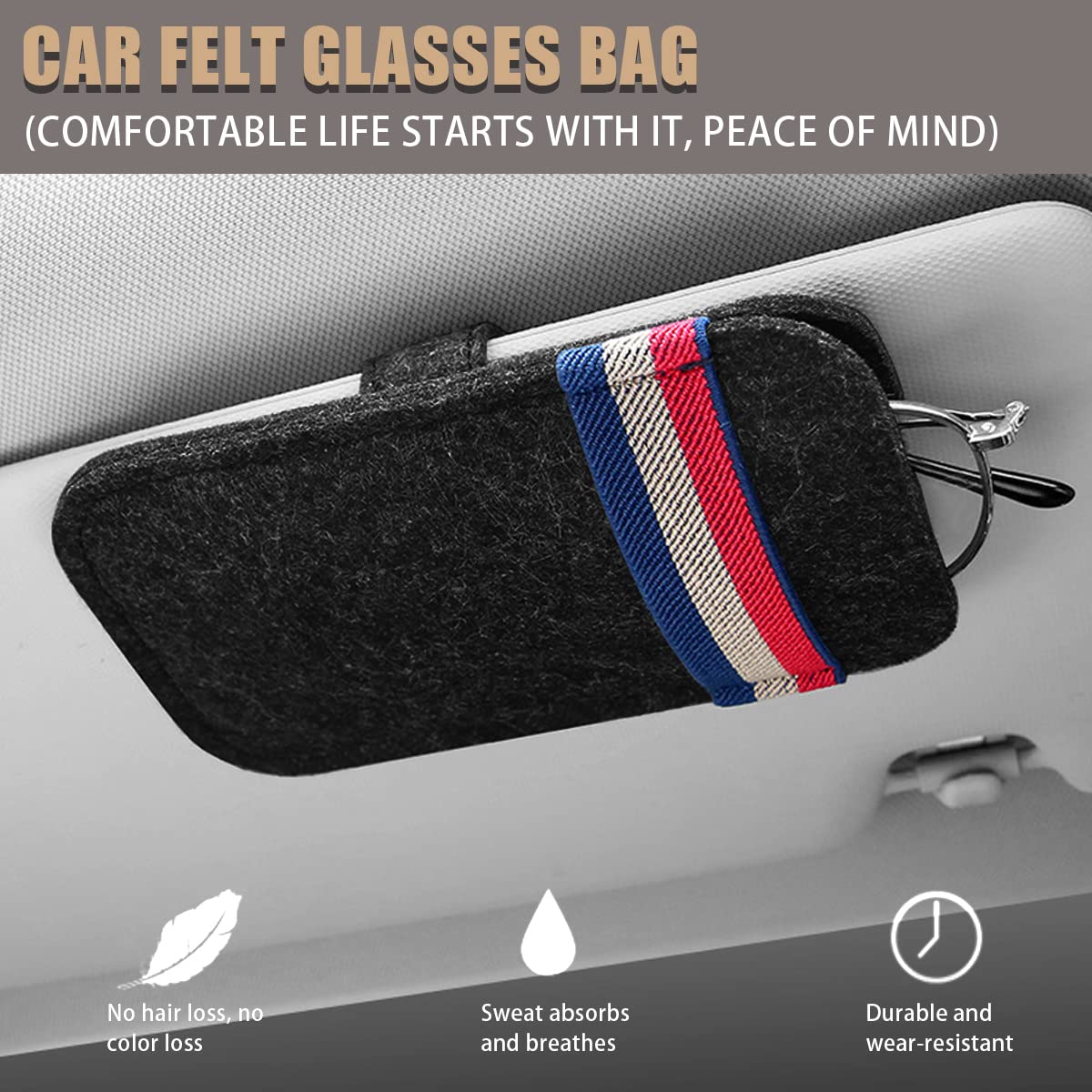 Auto Ligule Sonnenbrille halter Clip PU Brille Kleiderbügel Karten Ticket Clip L