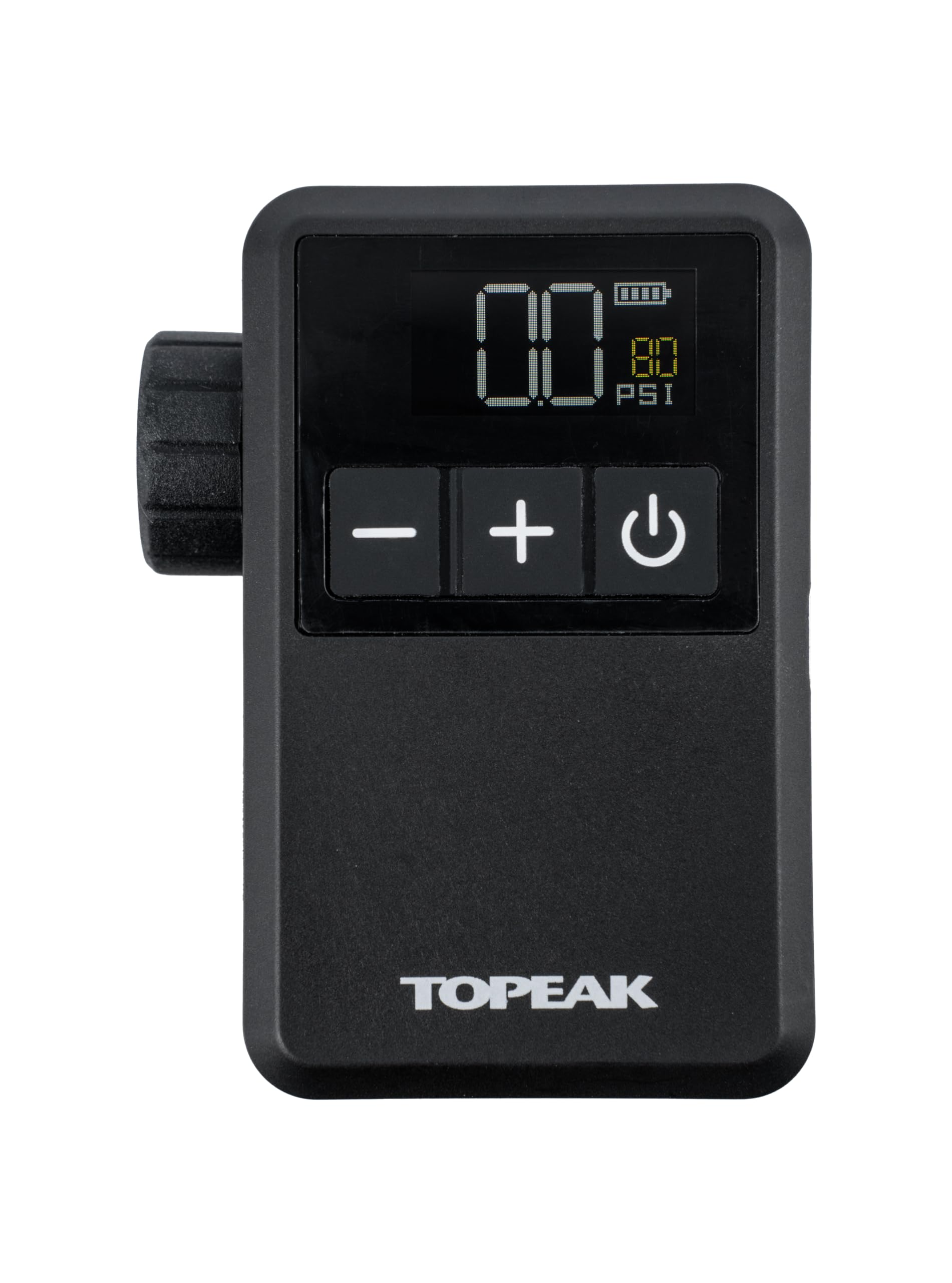 Topeak E-Booster Digital Mini, mini pompa elettrica digitale per bici, 120 PSI, display TFT, compatibile Presta e Schrader
