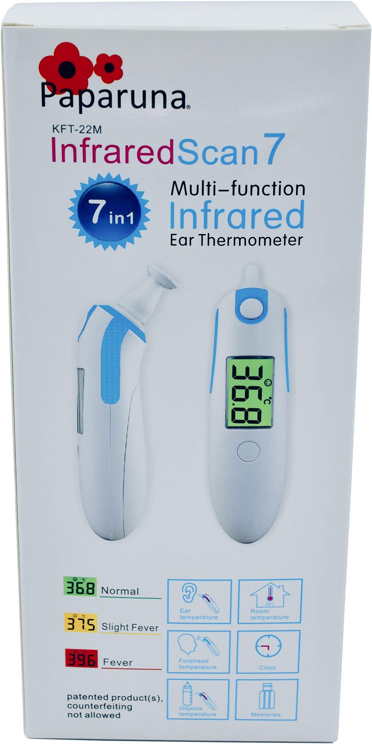 Digital Forehead and Ear Thermometer for Baby, Kids and Adults Accurate and Fast Reading – Fever Indicator – Perfect for New Born,Toddlers, Kids.
