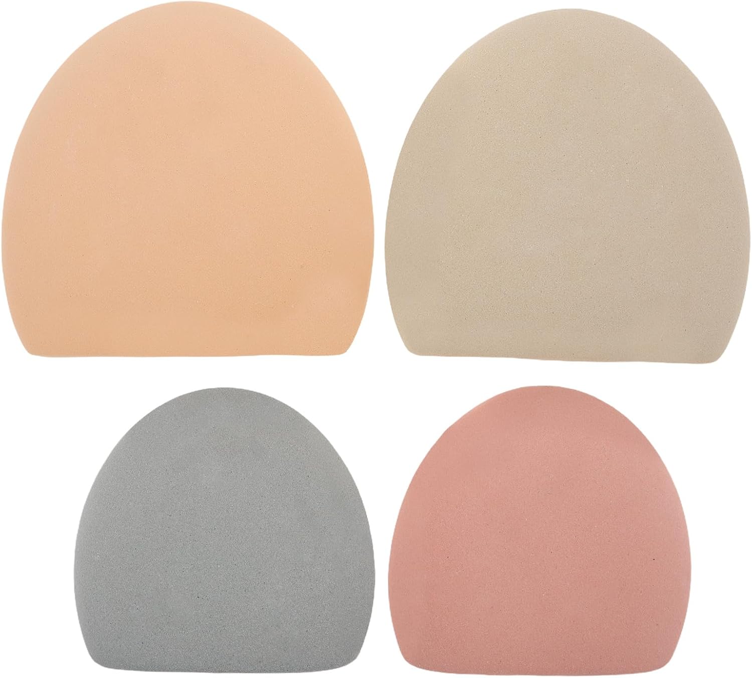 4pcs Aquarium Decorative Gravel Stones Polished Colorful Pebbles for Underwater Landscape Decor in Medium Pink Blue, Large Yellow Green for Fish Tanks and Terrariums