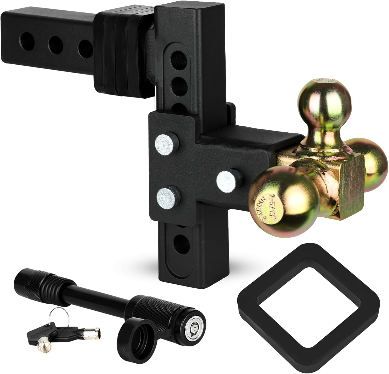 Souyou Adjustable Trailer Hitches Tow & Stow, TriBall