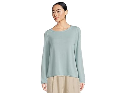 Eileen Fisher Peruvian Cotton Blend Bateau Neck Sweater Women