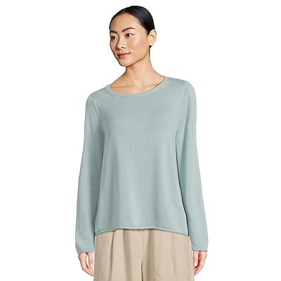 Eileen Fisher Peruvian Cotton Blend Bateau Neck Sweater Women