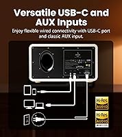 Vista 7 de Edifier S300 Hi-Fi Tabletop Speaker, Hi-Res Audio LDAC for Wireless Multi-Room & Stereo Pairing, 80W Power Works with AirPlay 2 Bluetooth 5.4 USB-C