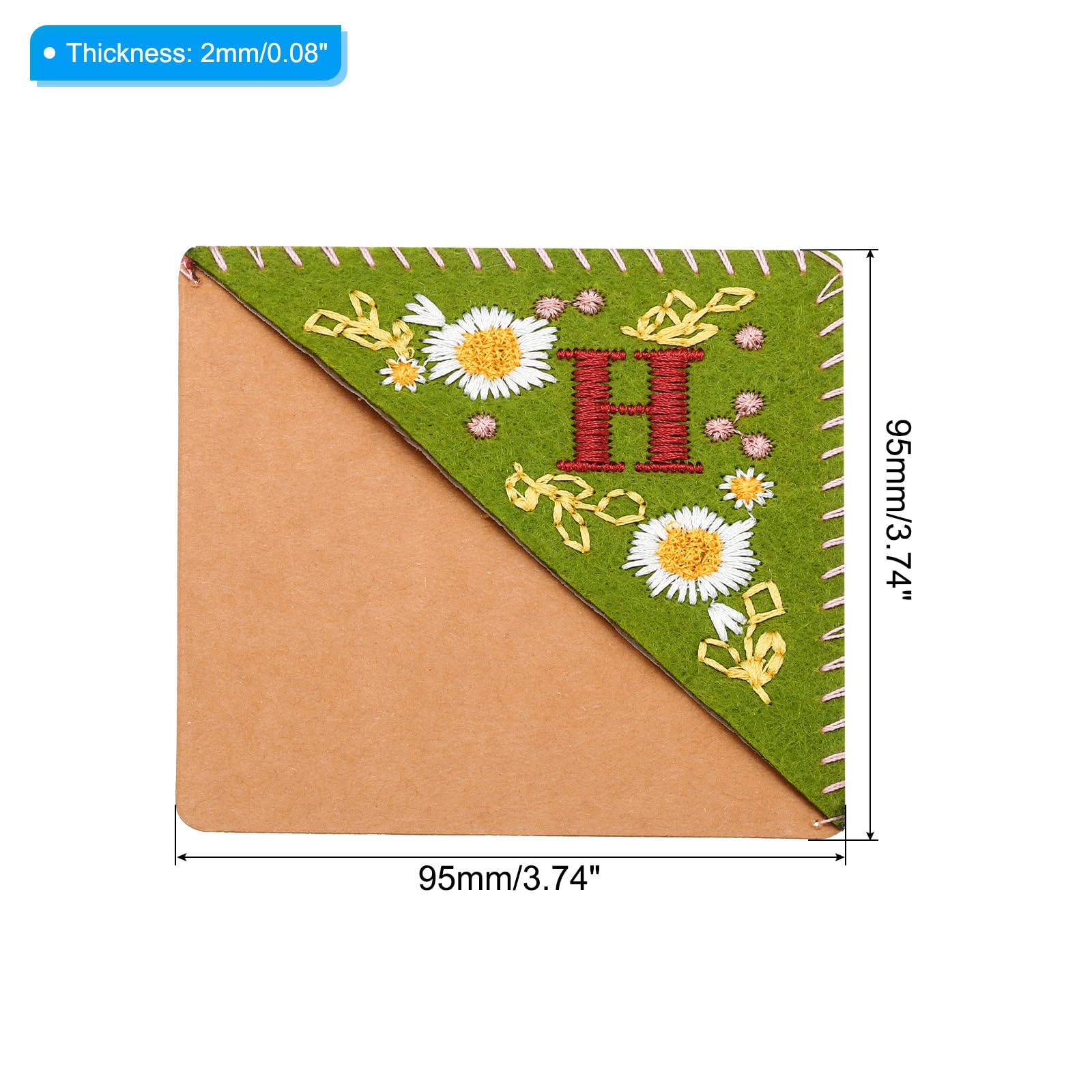 PATIKIL Personalized Embroidered Corner Bookmark - Image 2