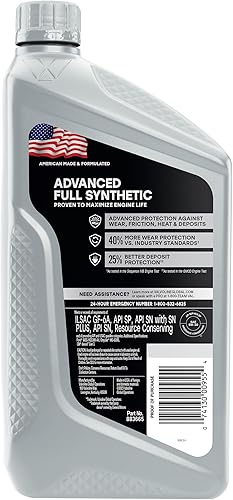 Vista 97 de Valvoline Advanced - Aceite de motor, SAE totalmente sintético