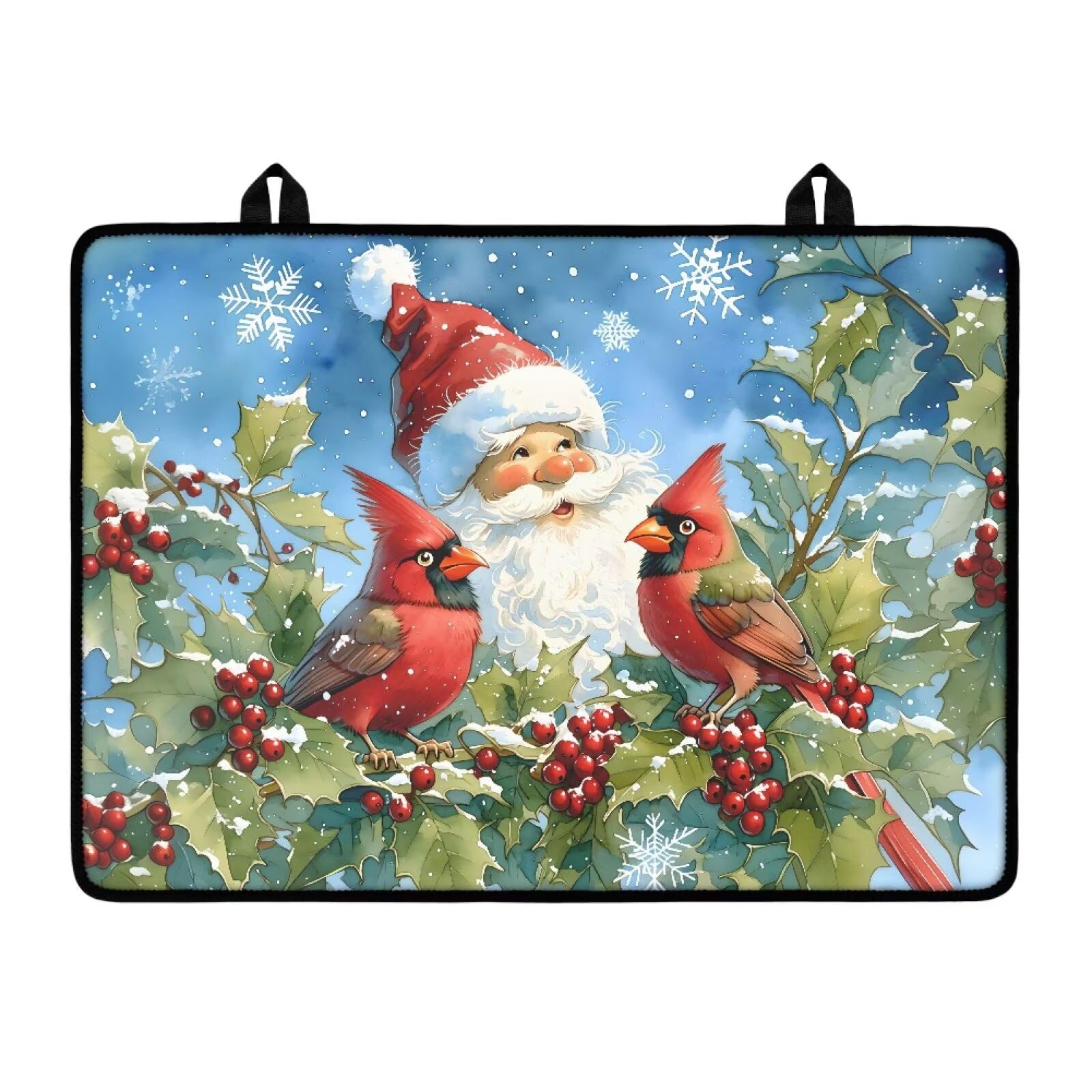 Santa Claus Cardinal Extra Large Stove Top Cover for Electric, Ceramic Glass Electric Stove Top Cover, Range Protector for Gas Burners, Dish Drying Mat for Kitchen, Washable(30"x21")