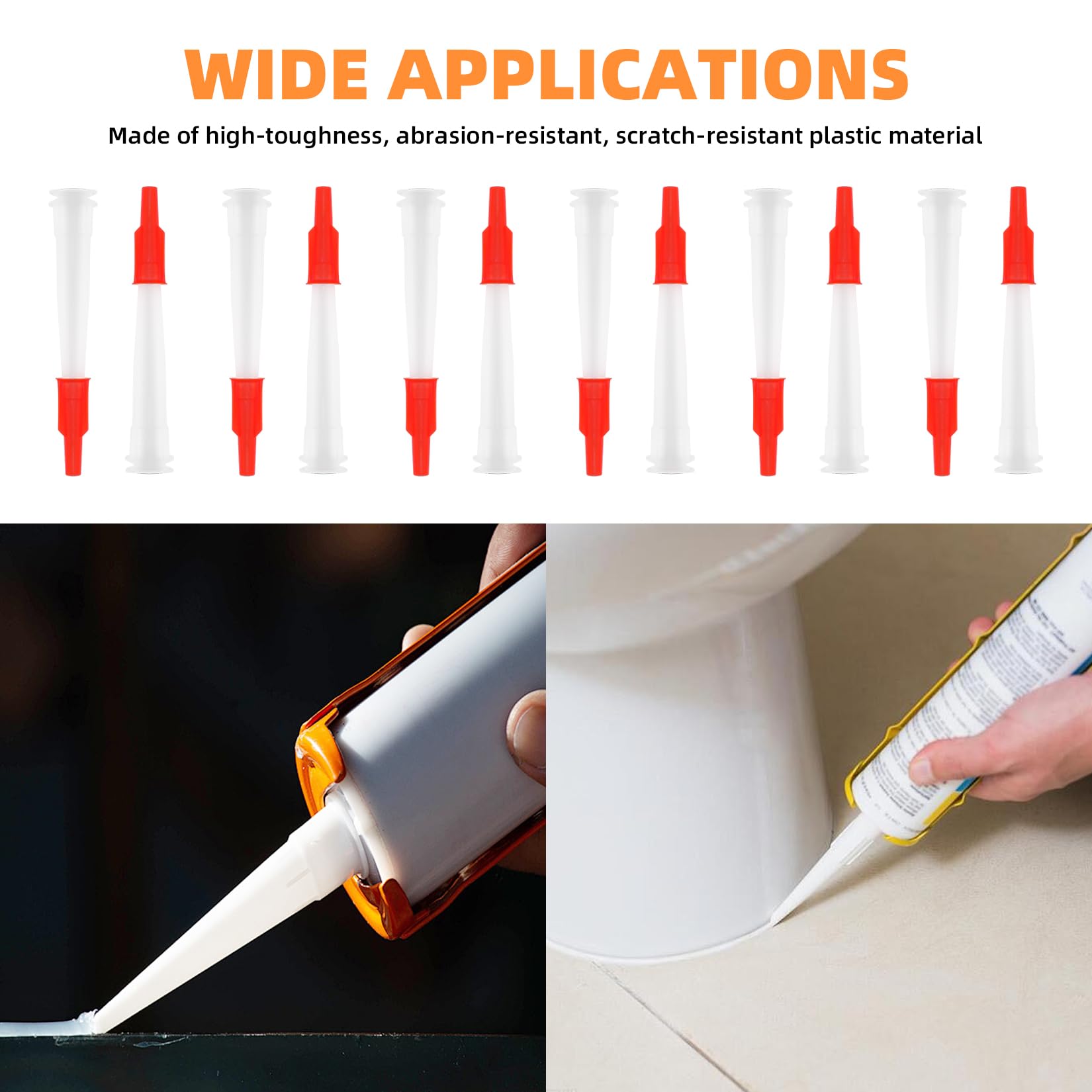 Set di 30 puntesilicone con tappi di tenuta, punte di ricambio per ugelli, beccucci per cartuccia