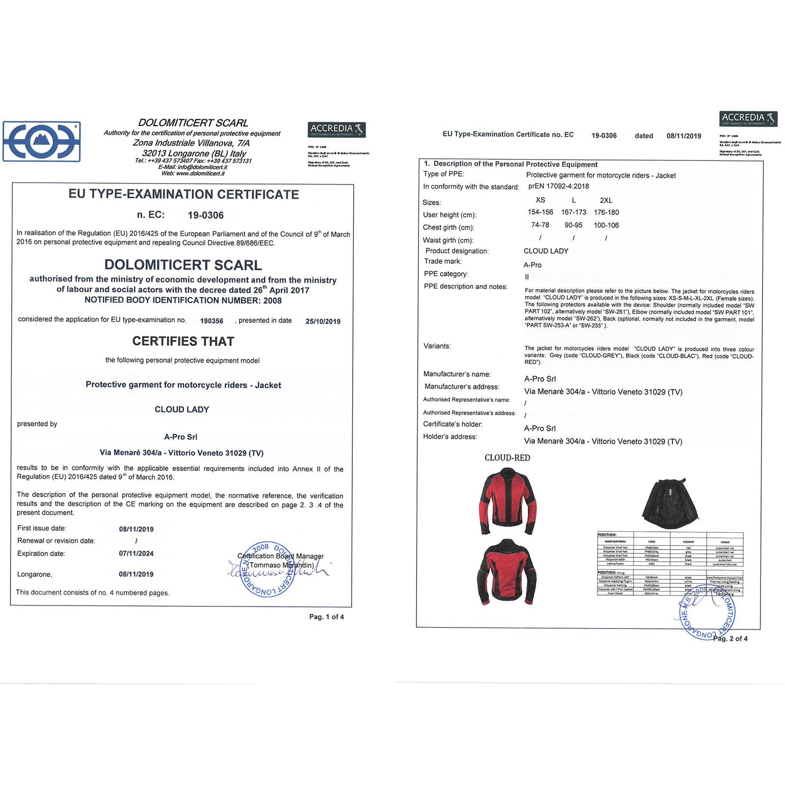 A-pro Blouson Textile Eté Femme Scooter Moto Mesh Tex Protections CE Renfort Dorsal