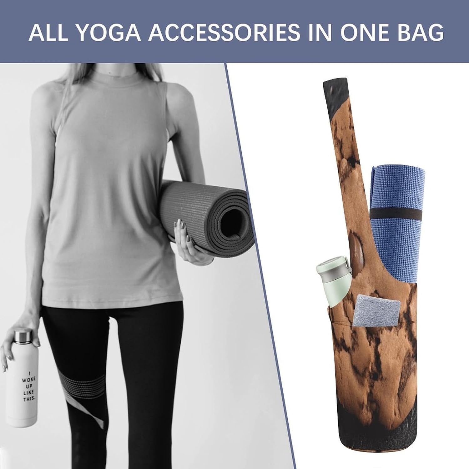 Chocolate Cookie Canvas Yoga Mat Bag Yoga Mat Carrier image 4