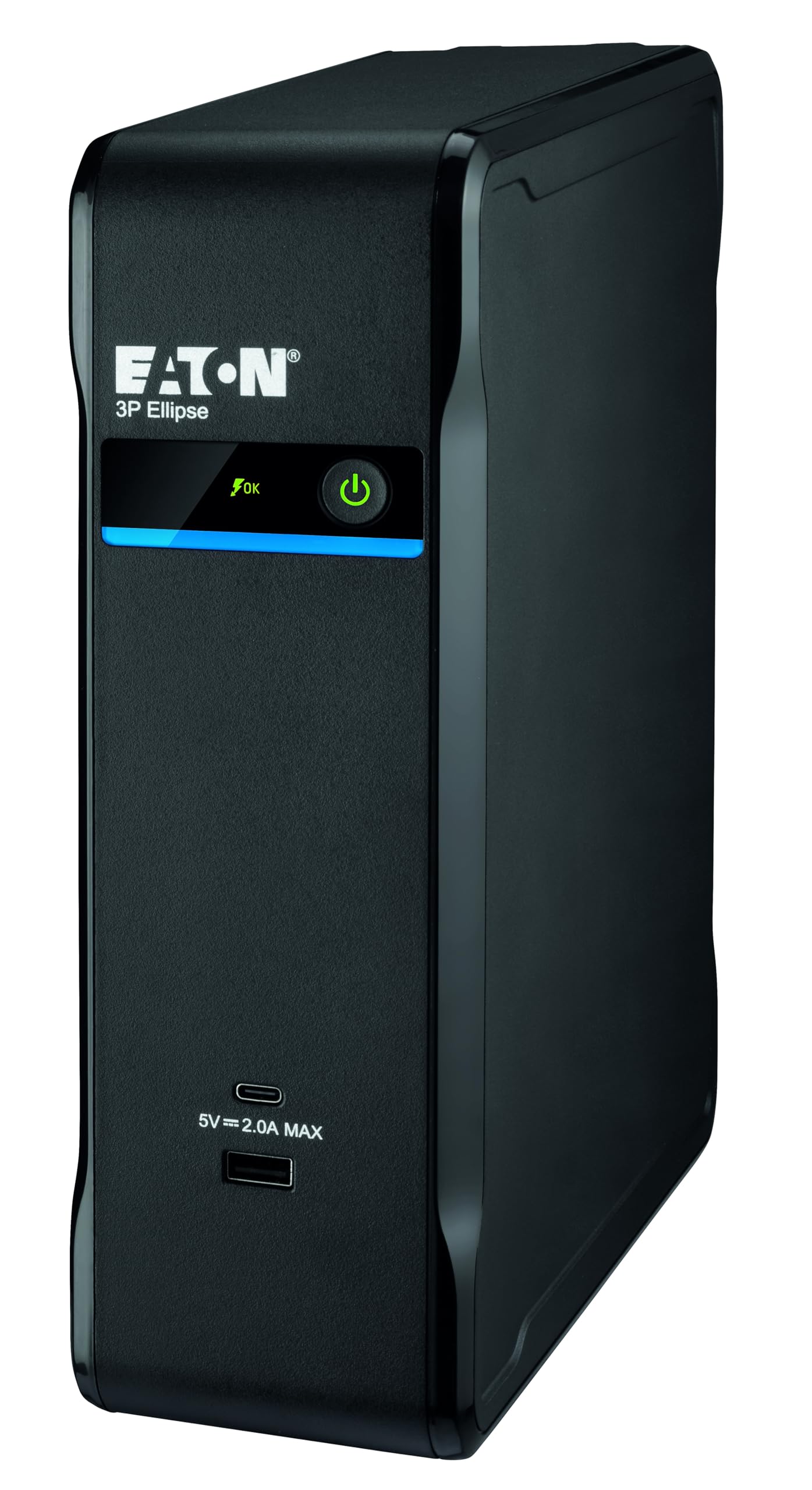 Eaton UPS 3P Ellipse (3P900UF) - Gruppo di continuità off-line -900VA/540W- 4 prese FR (3 batterie + sovratensione e 1 sola sovratensione) - 2 porte di ricarica (USB-A e USB-C) - Interfaccia USB