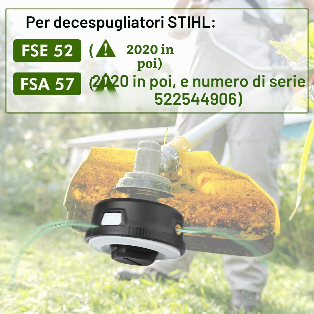 Autocut C 3-2 Testina per Stihl FSA 57 e FSE 52, Jrisbo Testina Filo compatibile con FSA57 FSE52 Bobina Ricambi AutoCut C3-2 ø 2,0 mm (1-Pack)