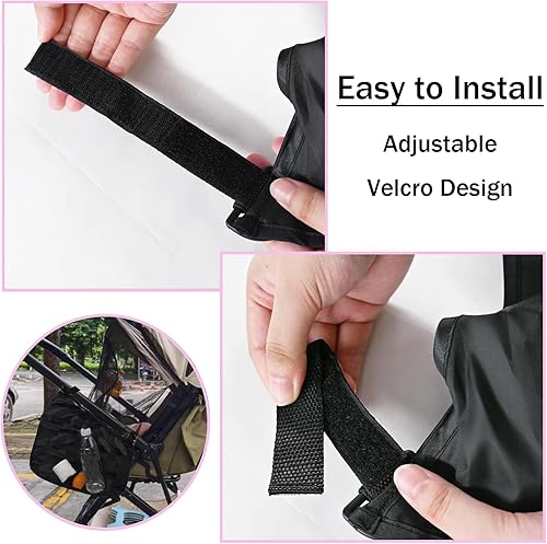 Miniatura 4 de 2 redes universales de carga para cochecito, bolsa de malla de almacenamiento portátil, bolsa organizadora de almacenamiento de cochecito, correas