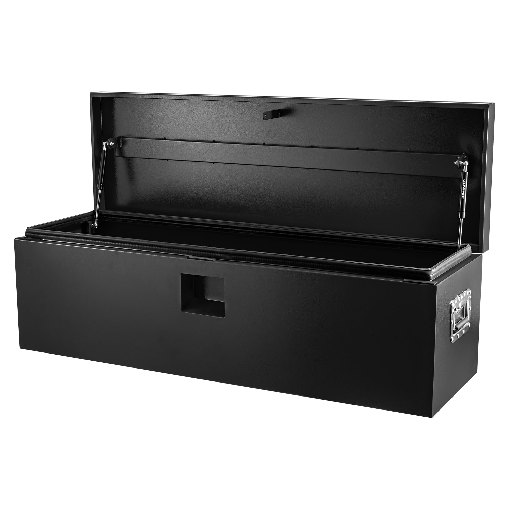 Heavy Duty Black Steel Truck Bed Toolbox – Waterproof Storage Chest with Dual Hydraulic Levers & Lock, Secure Weatherproof Cabinet for Pickup, RV, Trailer – Black - MHL, 2025 Model Groove