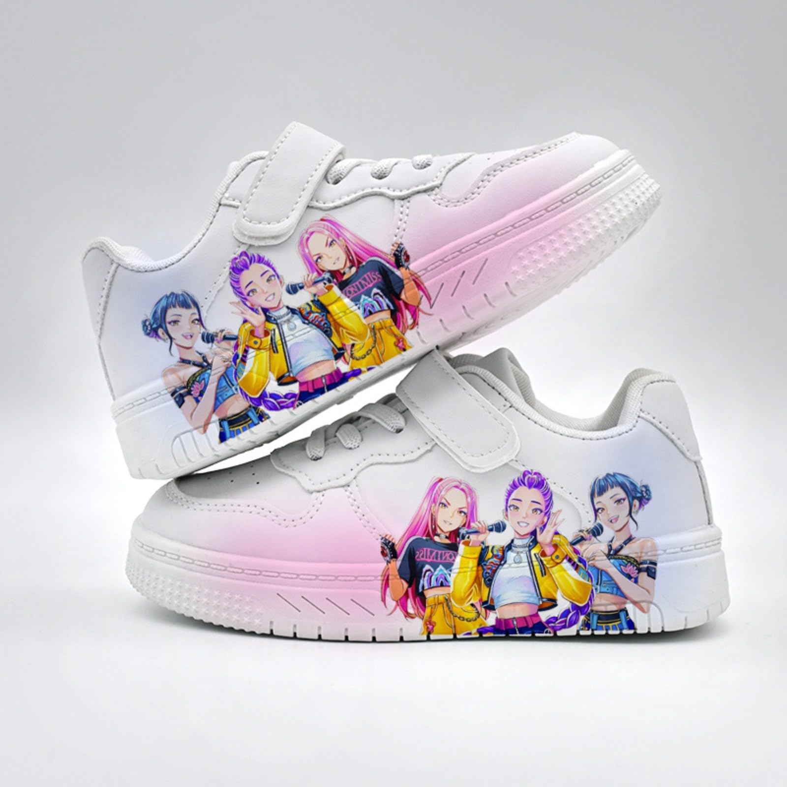 Zapatillas Blancas para niñas, Nueva colección de Primavera de Zapatillas Informales para niños con Cierre de Velcro