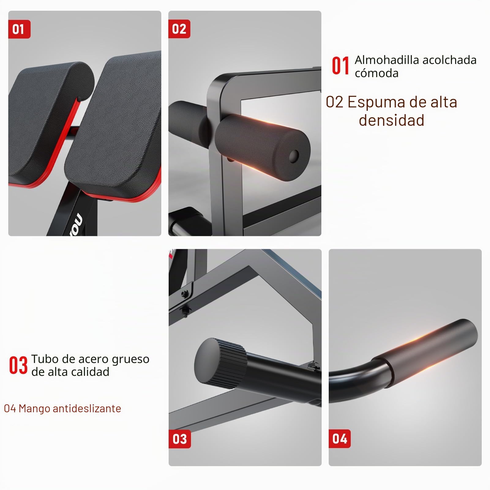 PASYOU Silla Romana Con Hiperextensión, Banco Para Sentarse Para Entrenamientos De Glúteos Y Abdominales Para El Hogar, Inclinación De Ajuste Opcional Y Silla Romana Multifunción