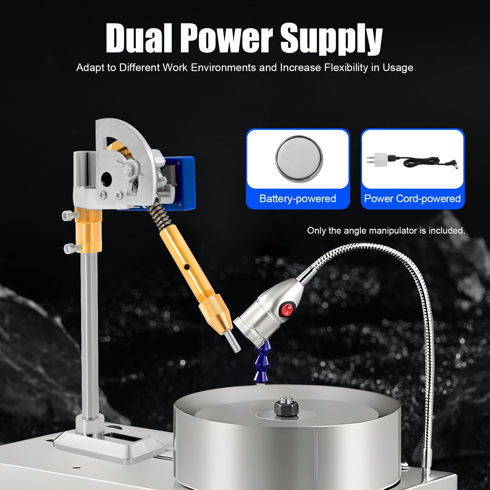 ?Digital Gem Faceting Machine with Angle Controller, Adjustable Speed Lapidary Grinder & Polisher for Jewelry Making, Precision Gemstone Cutting/Jade/Agate/Crystal Tools Kit