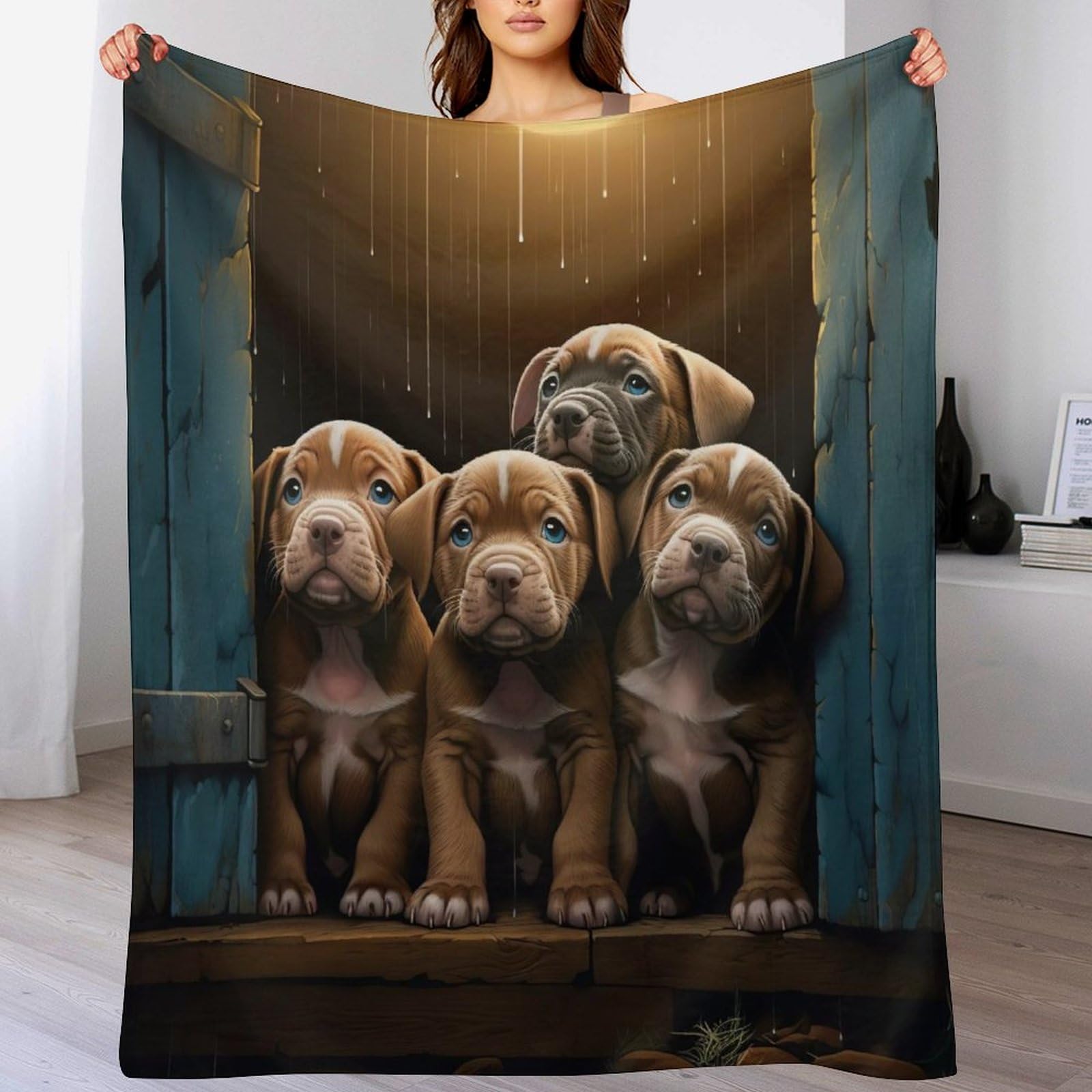 Manta de franela para perro de 100 x 130 cm suave para sofá y exterior