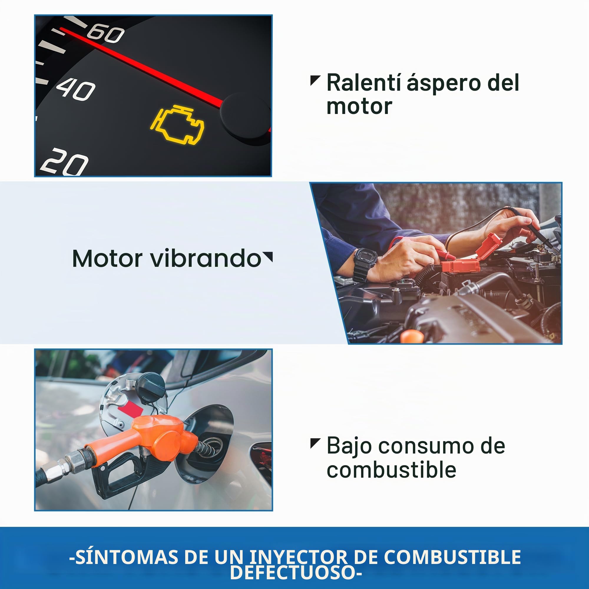 A ABSOPRO Inyector De Combustible Para Vw Golf V Gti 2.0 04-09 4 Pcs | Negro, 4 Pcs, Metal, Plástico, 85X21Mm, Dc 12V, 2 Pines, N.º Oe: 06F906036A, Para Vw Passat B6 Saloon 2.0 Tfsi 05-10