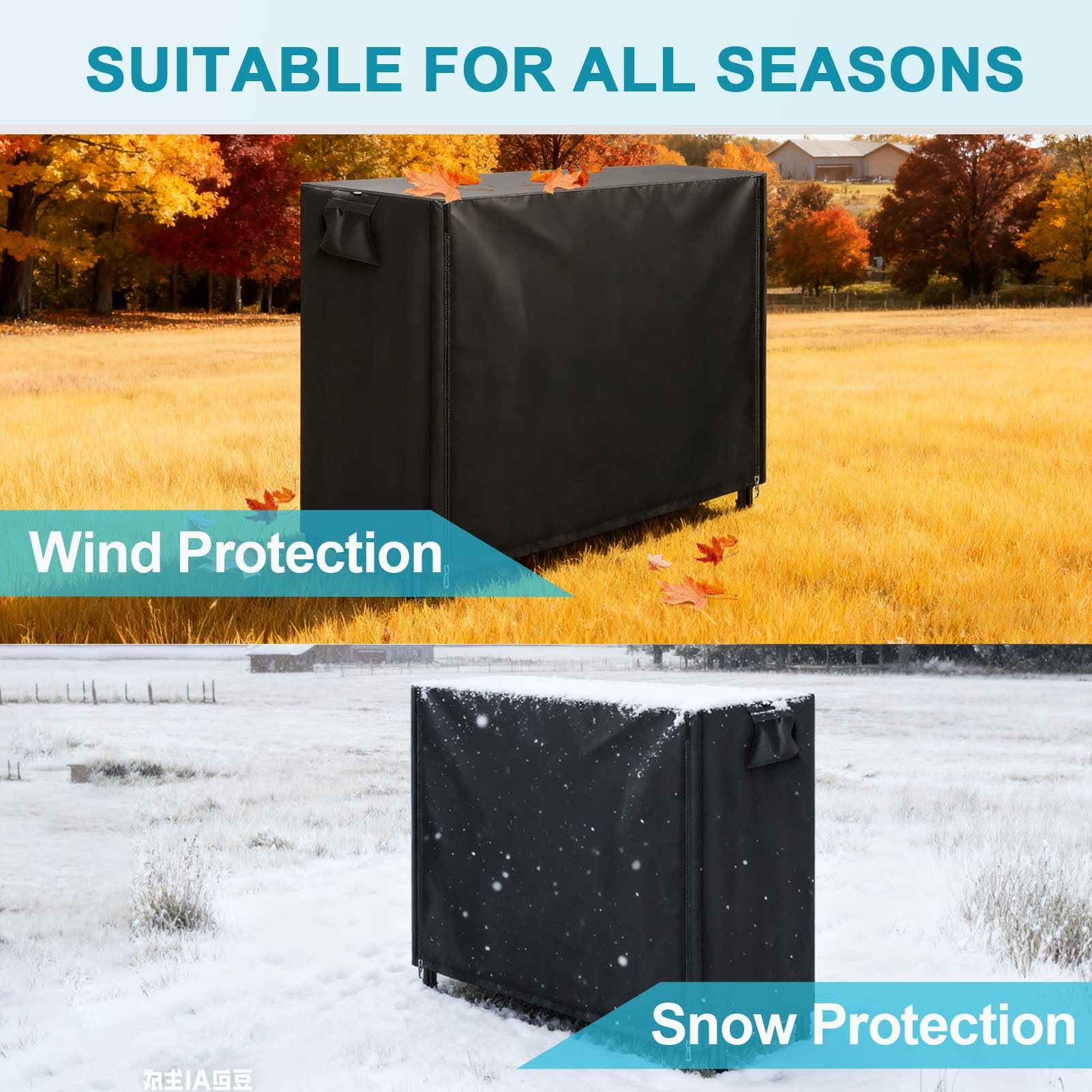 Funda para Estante de Leña, Funda Impermeable y Resistente para Estante de Madera 600D Fundas para Soportes de Leña para Exteriores Almacenamiento(Solo Funda, Sin Estante),Gris,366 cm