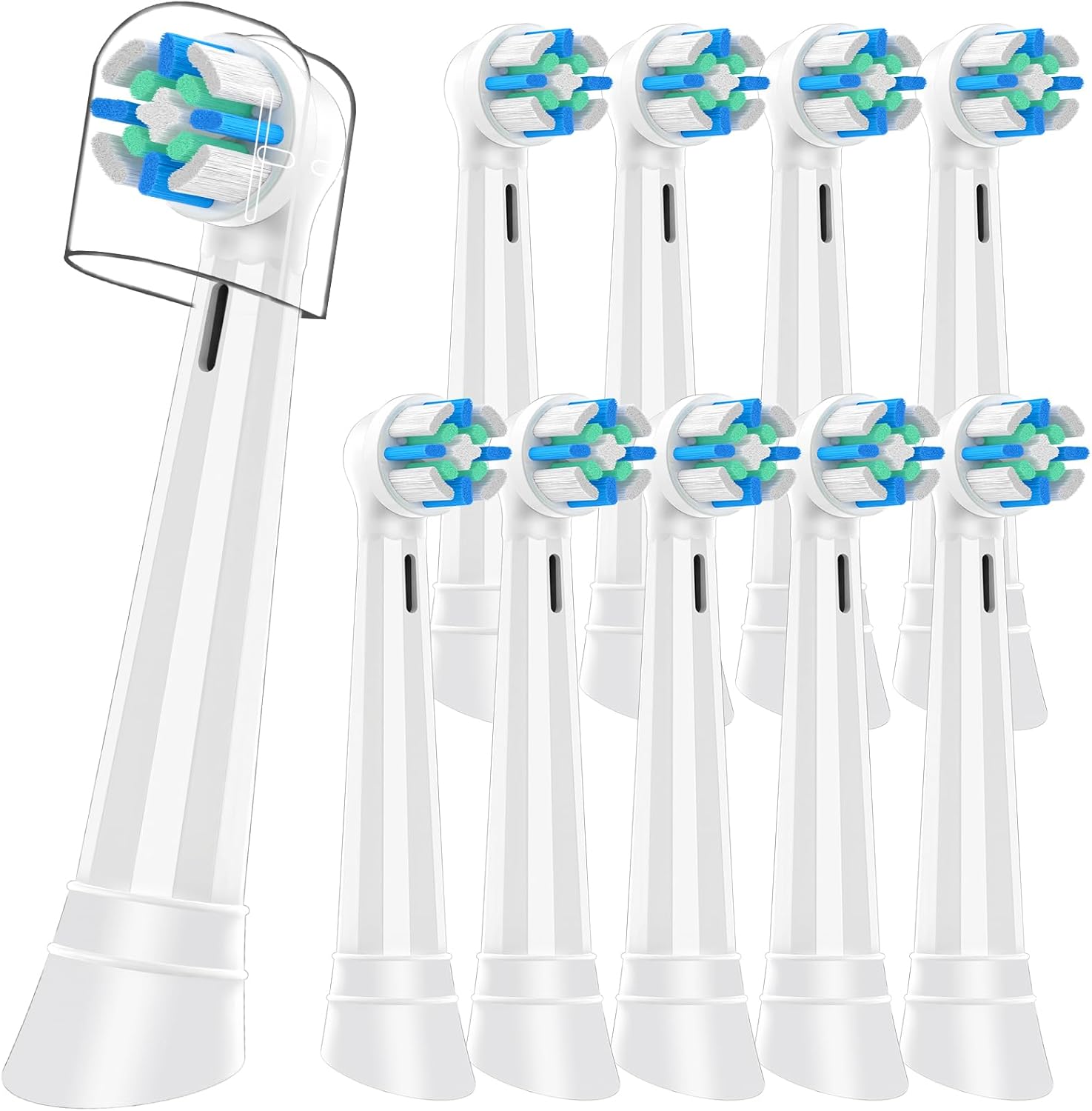 8 Pcs IO Replacement Heads Compatible with Oral B IO 2 3 4 5 6 7 8 9 10 Deep Clean Series, Brush Heads for Gum Care Compatible with Oral B IO (Black)