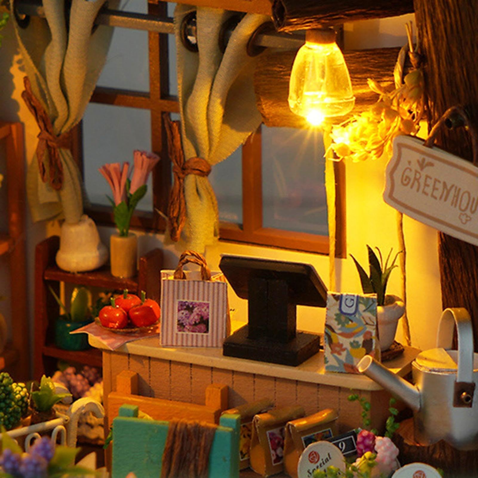 Kit fai da te per una casa in miniatura Giocattolo Di Costruzione | Kit Casa Delle Bambole Per la decorazione di scrivania, dormitorio, appartamento, libreria, soggiorno e