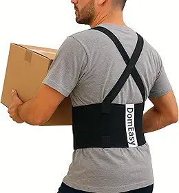 Colete Cinta Corretor de Postura Reforçado com Compressão Abdominal e Lombar Suporte para Carregar Peso (Cinta M)
