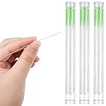 Maitys 180 Pcs Earrings Hole Cleaner, Piercing Cleaner Floss, Rose Fragrance Odor Removal Ear Care, Piercing Floss Disposable Aftercare Cleaning Tool(Green)