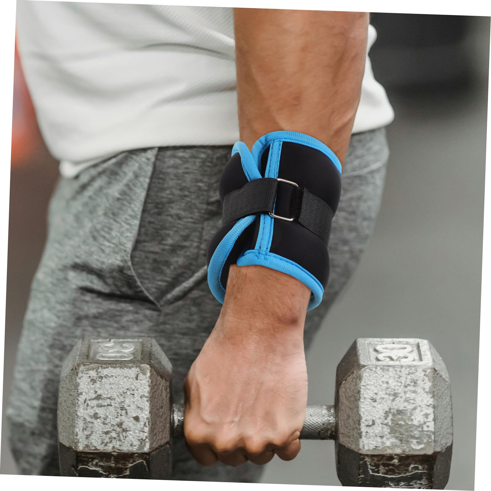 Cavigliere Pesi 2 Pezzi 0, 5kg per Allenamento e Corsa | Neoprene, Sabbia di Ferro e Metallo, per Uomini e Donne, Uso a Casa e Camminata, Portatili