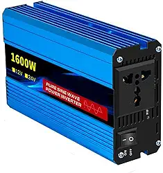 Inversor de onda senoidal pura 1600W 12V 24V para AC 220V transformador de tensão conversor de energia inversor solar LED display screen adequado para carros, navios, etc