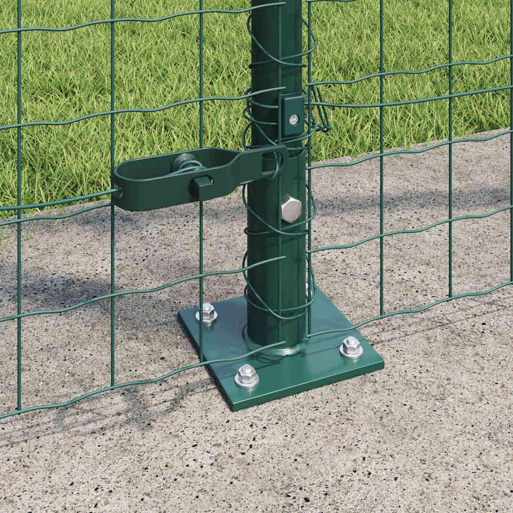 Generisch Ogrodzenie ogrodowe, metalowe, odporne na warunki atmosferyczne i malowane proszkowo, stabilna ochrona przed wzrokiem na taras, podwórko i do ogrodu (zielony, 25 x 1,2 m (50 x 75 mmmesh