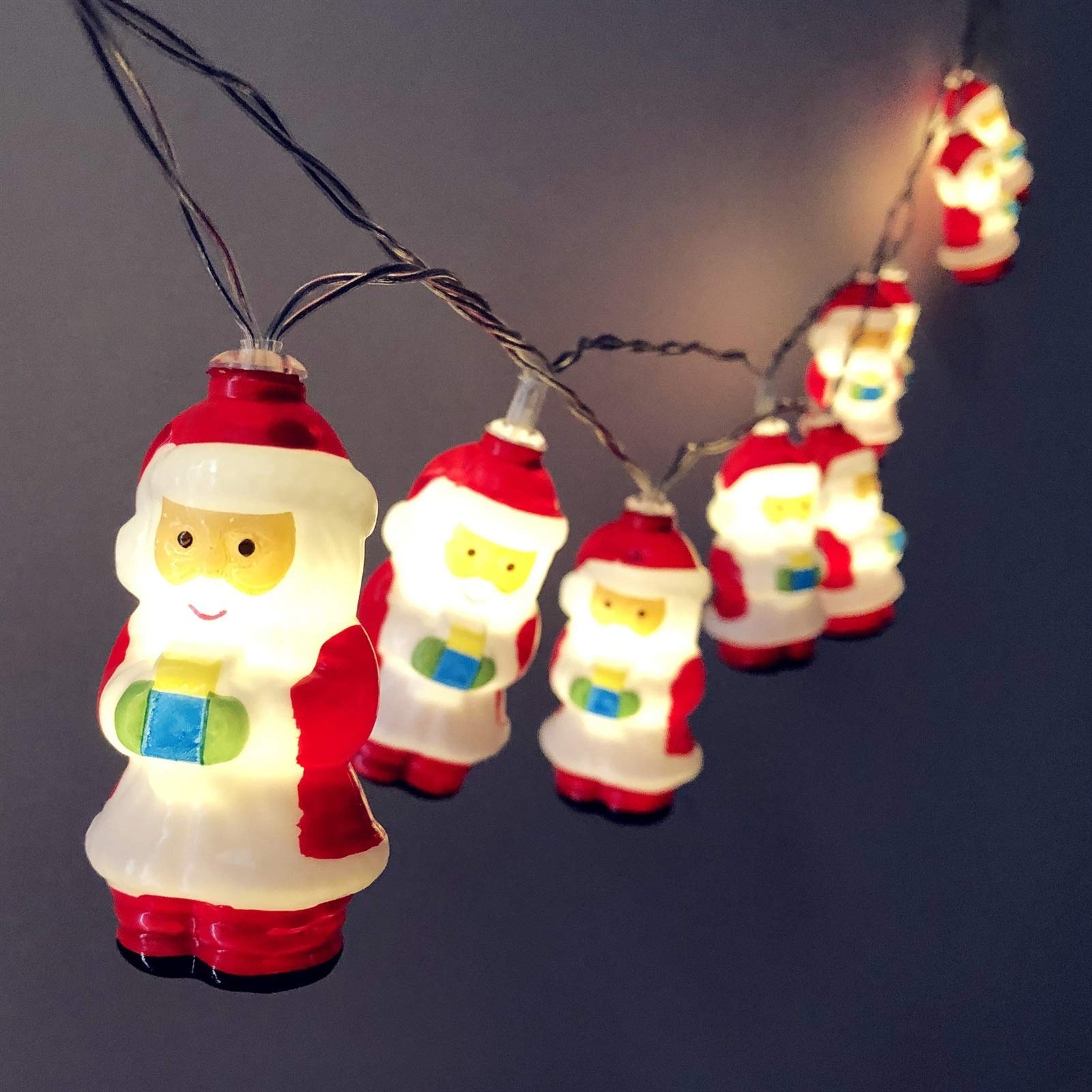 Łańcuch świetlny LED, oświetlenie zewnętrzne i wewnętrzne, oświetlenie LED, Święty Mikołaj, oświetlenie patio, na Boże Narodzenie, do sypialni, na imprezę, do ogrodu, do dekoracji, latarni