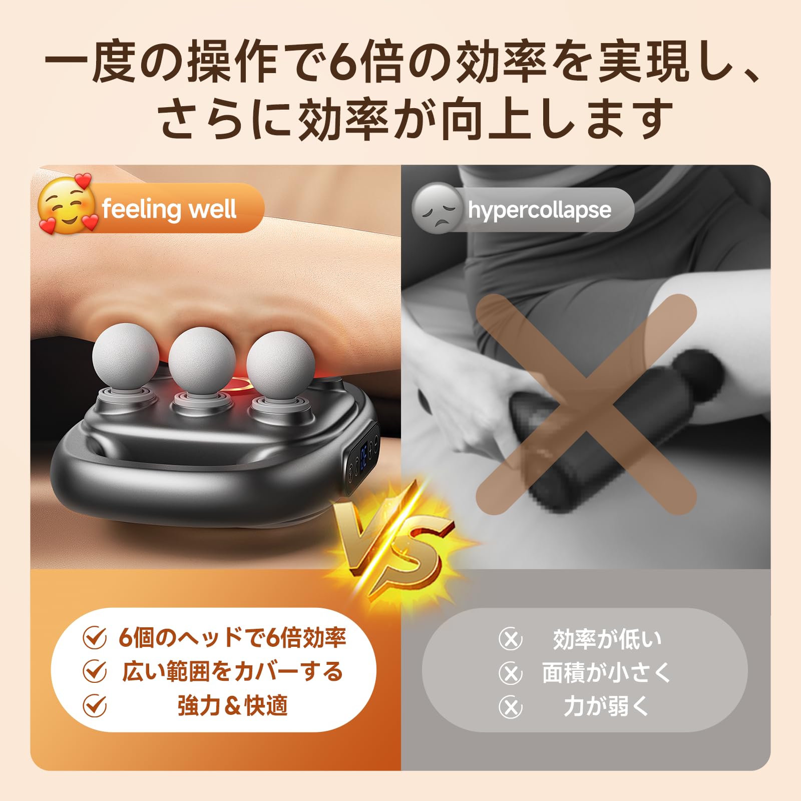 Amazon | Tiamo 筋膜リリースガン 6倍効率の 筋膜リリース 4つの振動