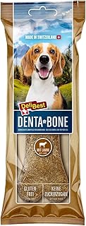 DeliBest DentaBone Lamm I Kauknochen Hund leicht verträglich ohne Gluten I Kaustange Hund für Zahnreinigung I Hundesnacks für groß und klein I Hundekauknochen 1 x 100 g product image