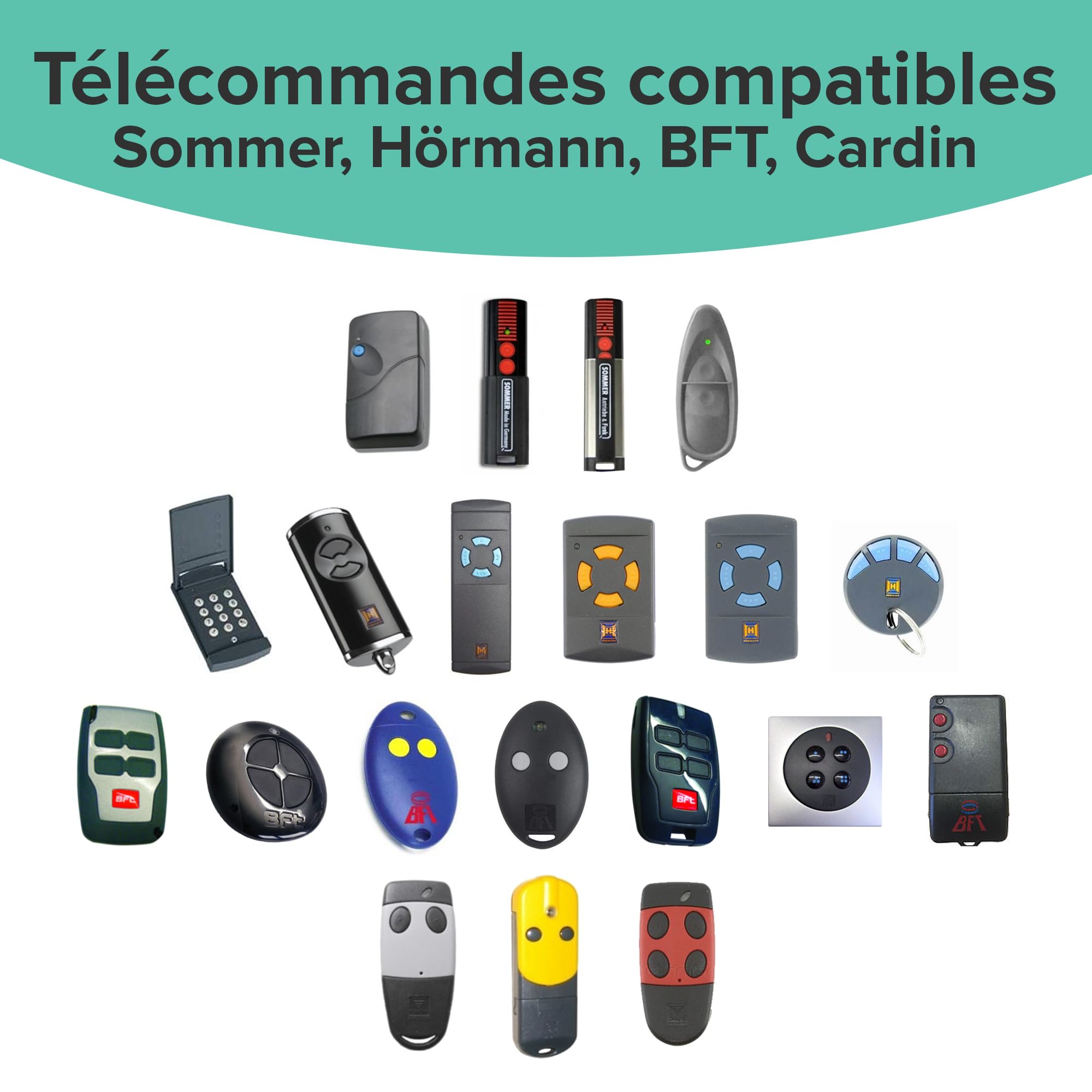 1Control PAD, Clavier intelligent Sans Fil pour ouverture par Code PIN, compatible avec Portails et Garages commandés par Télécommande, Wireless et Bluetooth, 2 portails et 4 PIN, fabriqué en Italie