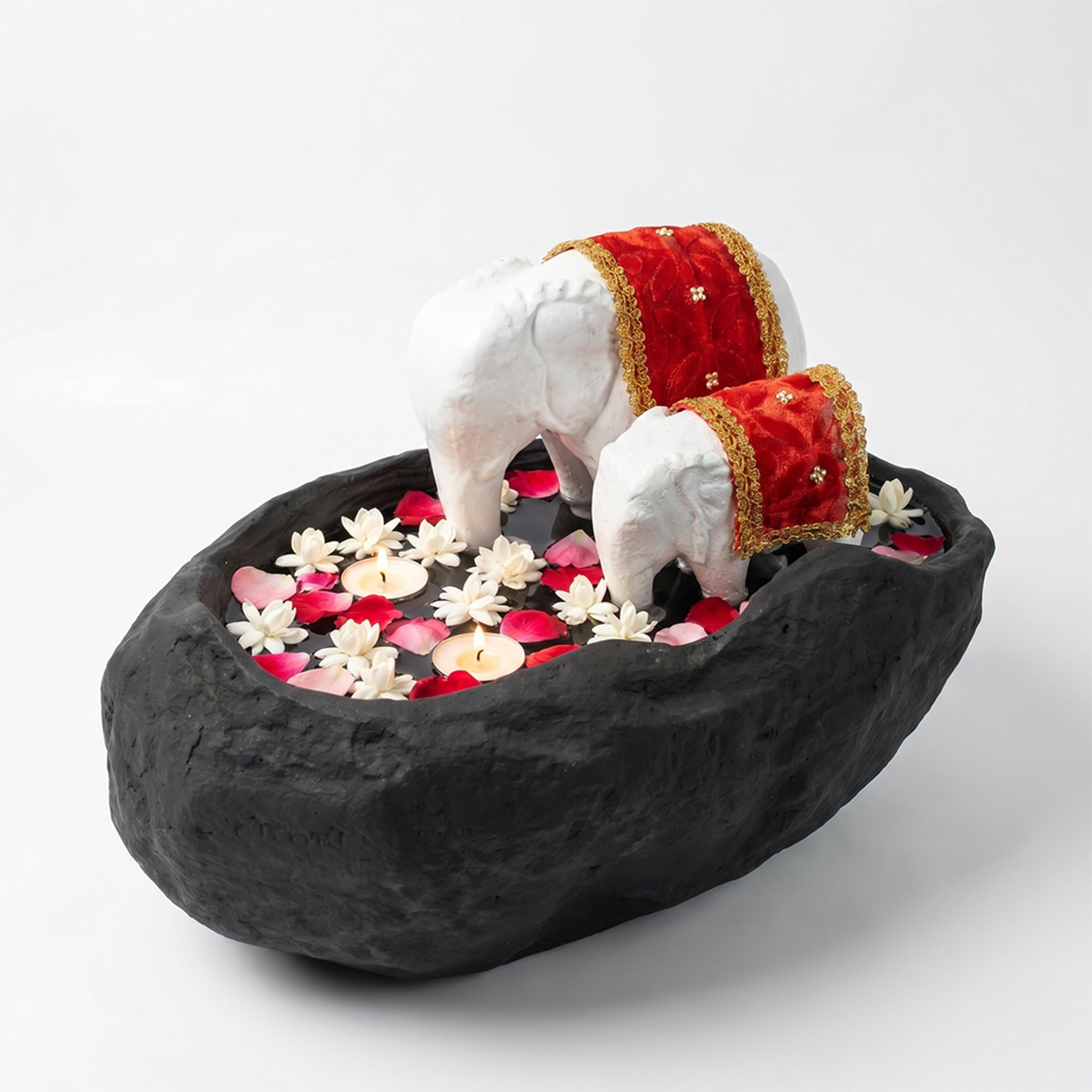 Greymode Yaanai Uruli (White Elephant with Mother & Baby Love) Resembles a Strong Family Bond | Perfect for Home Decor, Gifting on Marriages, Housewarming & Mother's Day (40cm × 30cm × 27cm)-image-19