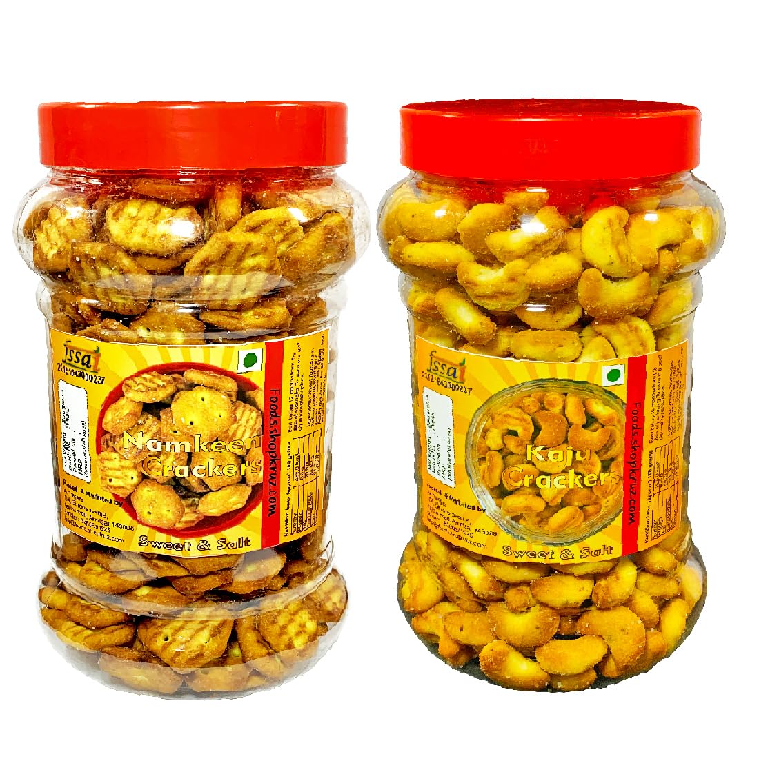 Foods.shopkruz Combo Namkeen Crackers Hexo and Ajwain Biscuits in 2 jar 250g Chotu biscuit pack (B0CYLZ66KF) Amazon Price History, Amazon Price Tracker