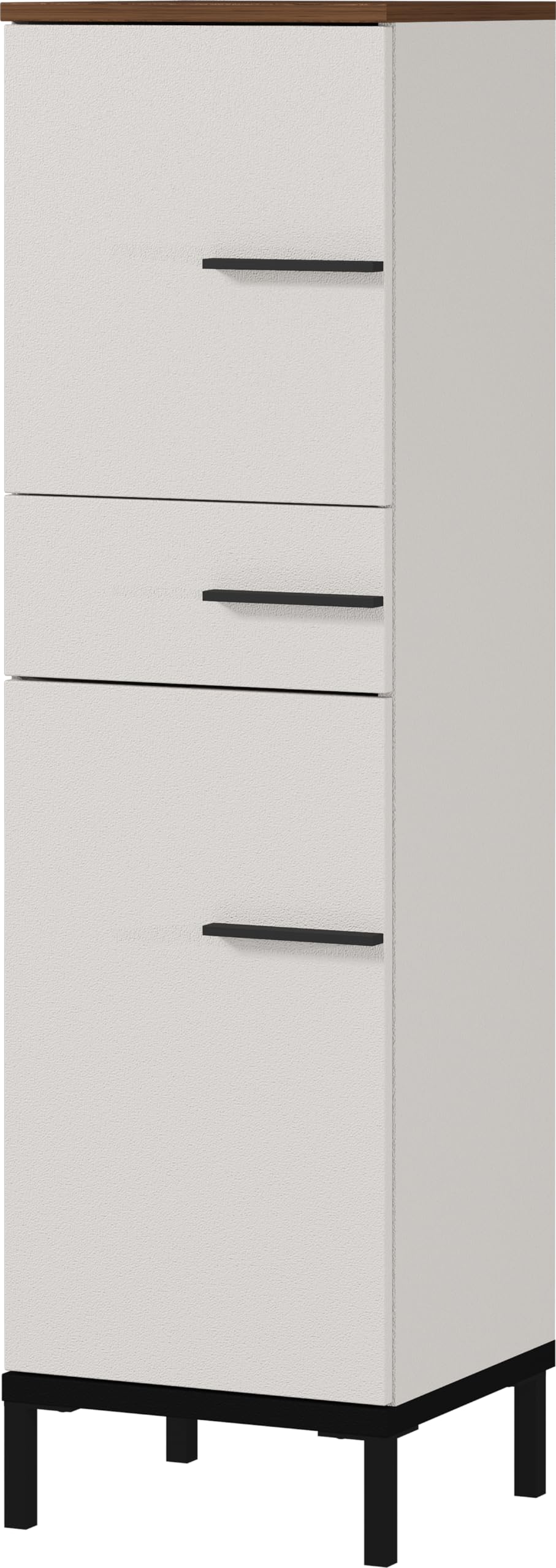 Germania Mediumschrank 2671-573 GW-Yonkers, in Kaschmir/Nussbaum-Nb., mit Selbsteinzug der Schubladen, 34 x 123 x 34 cm (BxHxT)