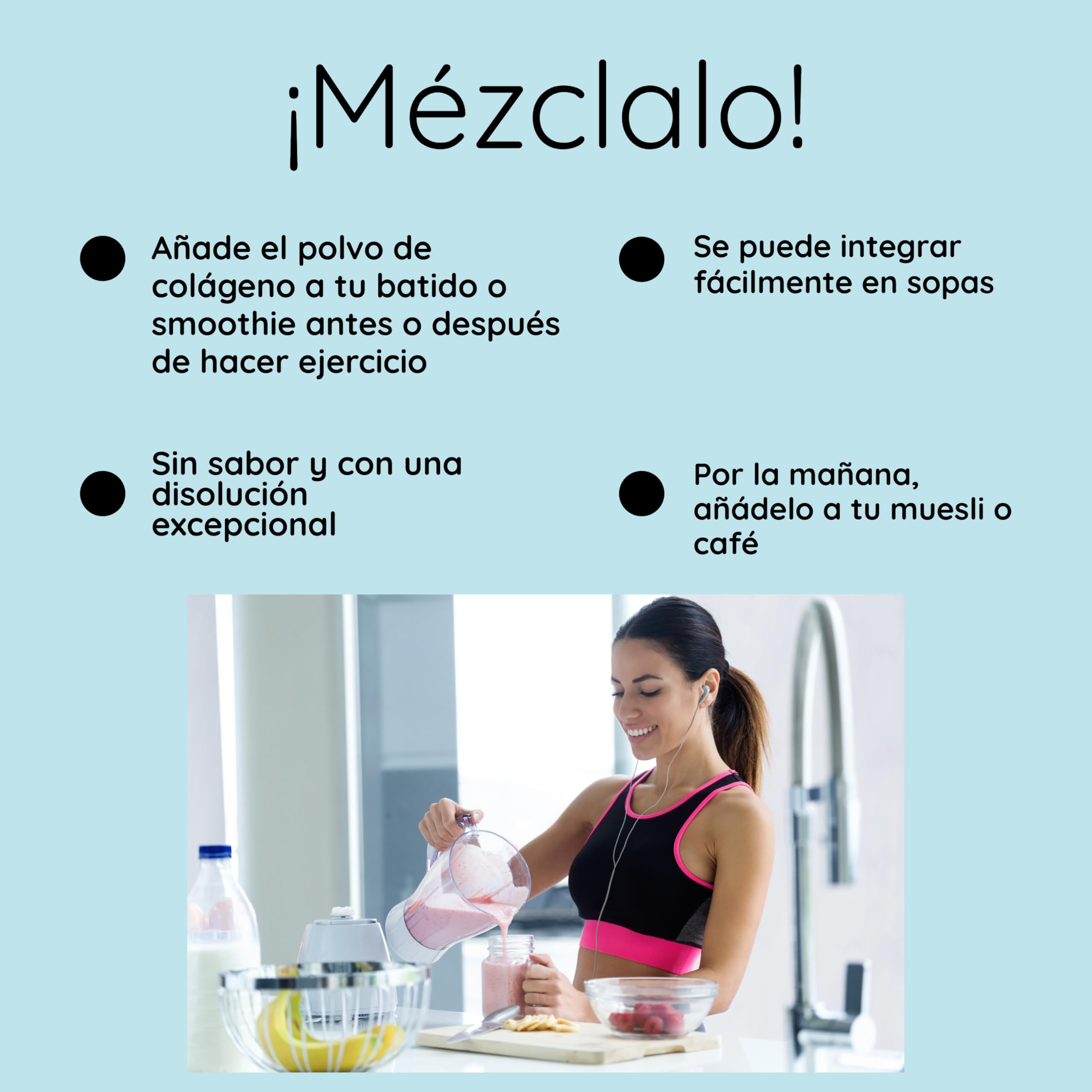 colágeno en polvo 500 g - péptidos de colágeno tipo 1 2 3 5 10 - complejo de colágeno premium insípido - proteína hidrolizada súper soluble