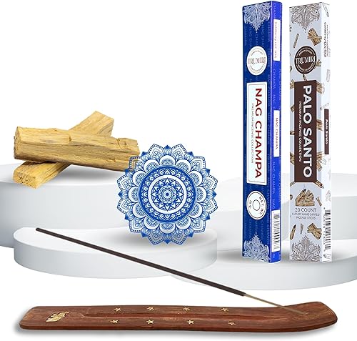 Miniatura 6 de Trumiri Varillas de incienso  Paquete combinado de 35 varillas de incienso  15 Nag Champa + 20 Palo Santo  Insenses  Insents  Incents  Incienso