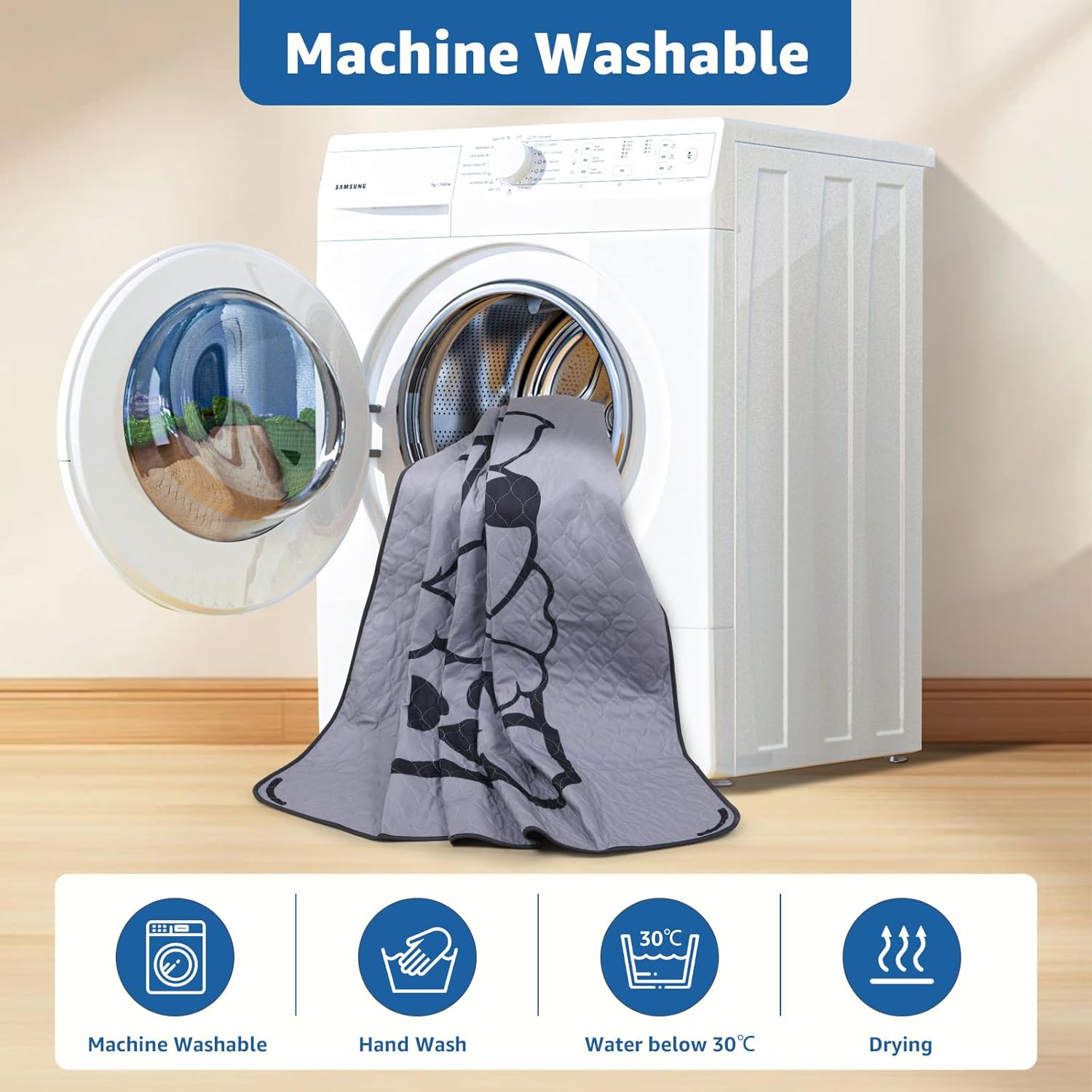 Washable Pee Pads for Dogs with Pheromones : 2 Packs Reusable Puppy Pads Super Absorbnet Dog Floor Mats for Whelping, Incontinence, Training, Crate ,36x48